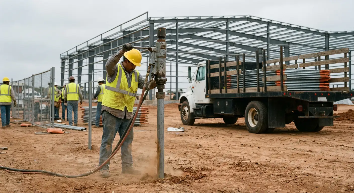 Industrial fencing installation site in Saint Clair Shores, MI