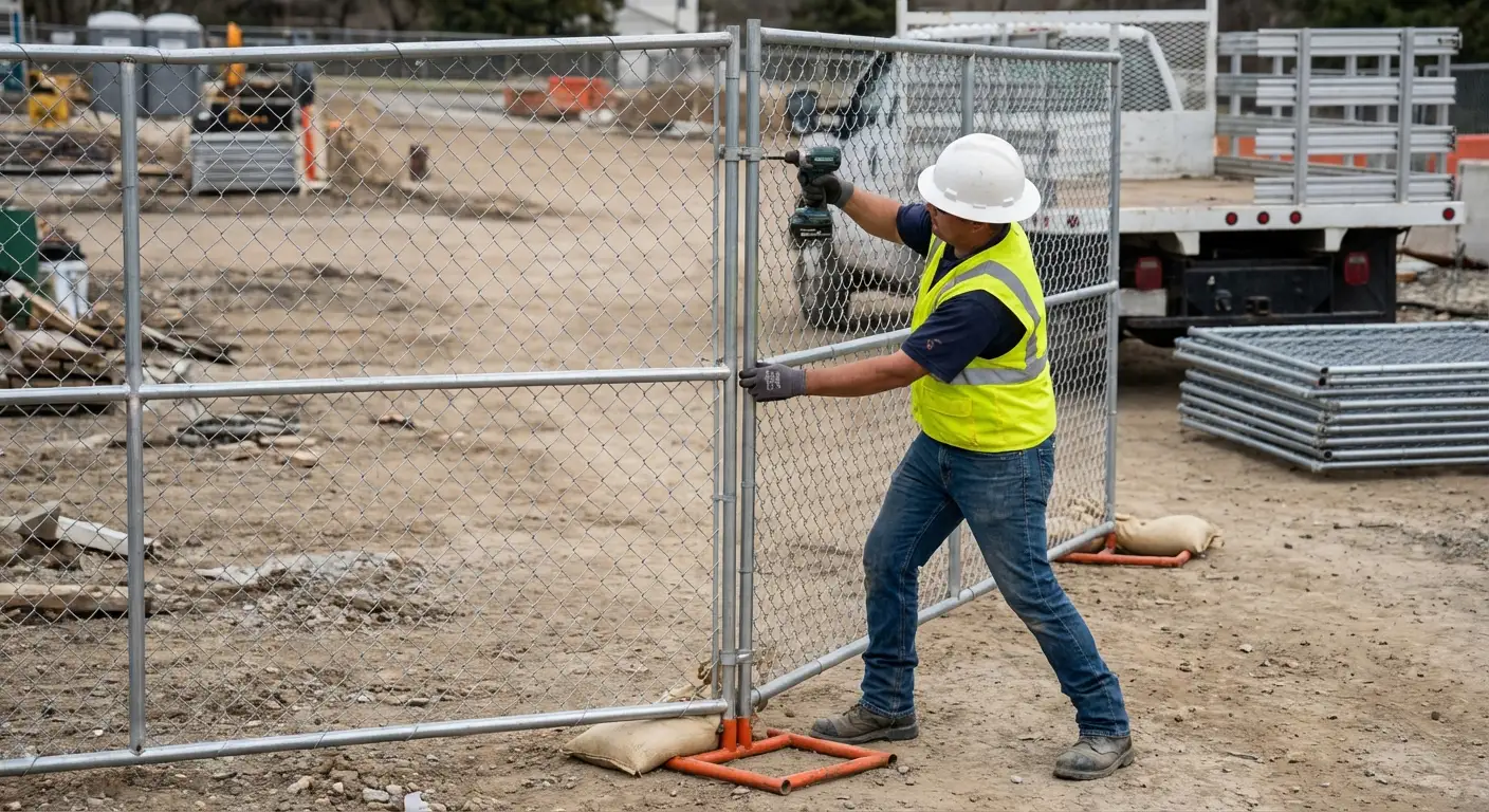 Modular fence reconfiguration system in action in Saint Clair Shores, MI