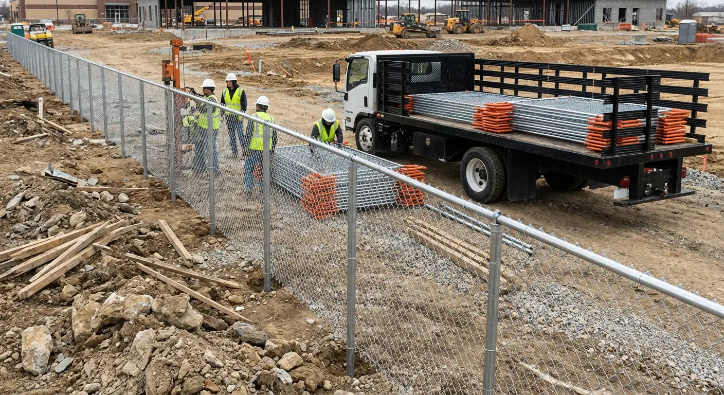 Post-Driven Construction Fence in Saint Clair Shores, MI