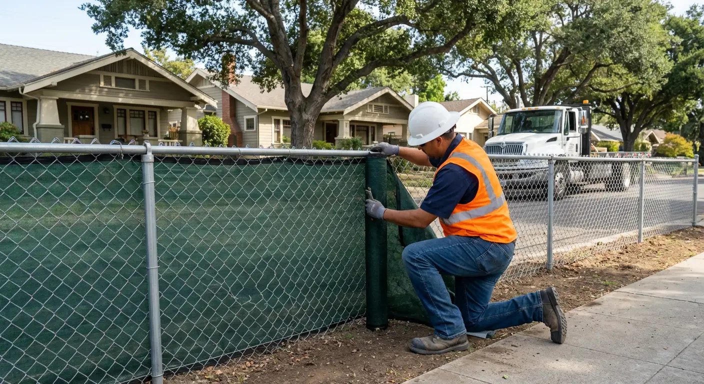 Temporary fence installation in Saint Clair Shores