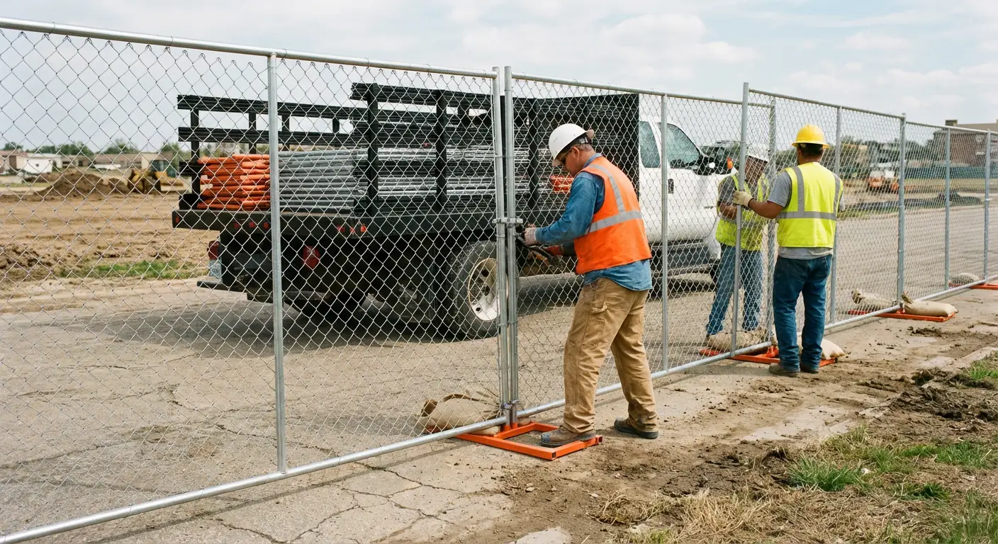 Temporary fencing deployment in Saint Clair Shores, MI