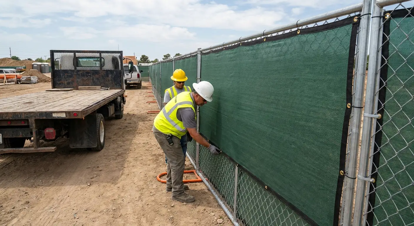 Temporary fence and barricade delivery truck in Saint Clair Shores, MI