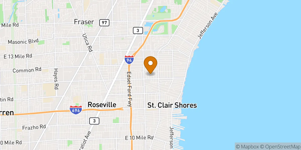 Lakeview District neighborhood map in Saint Clair Shores, MI