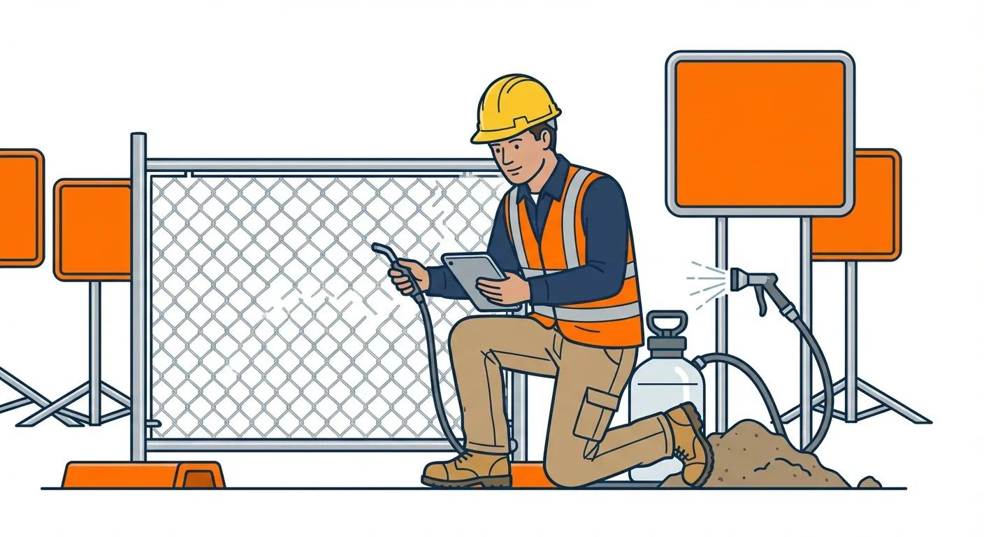SWPPP Dust Compliance Warning Signs Infographic in Saint Clair Shores, MI